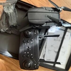 Foldable Black Drone with Remote Controller